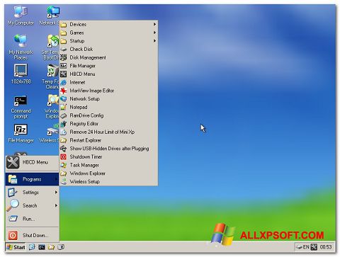 Στιγμιότυπο οθόνης Hirens Boot CD Windows XP