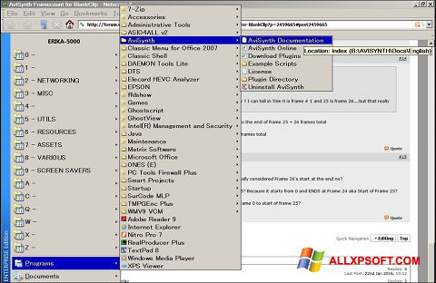 Στιγμιότυπο οθόνης AviSynth Windows XP