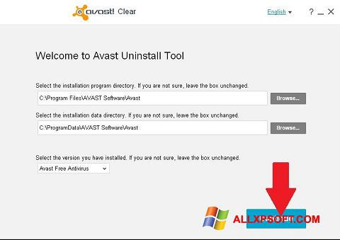 Στιγμιότυπο οθόνης Avast Uninstall Utility Windows XP