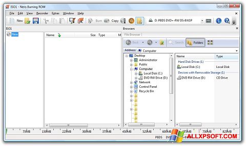 Στιγμιότυπο οθόνης Nero Burning ROM Windows XP