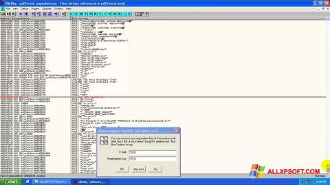 Στιγμιότυπο οθόνης PDF2Word Windows XP