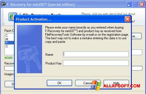 Στιγμιότυπο οθόνης F-Recovery SD Windows XP