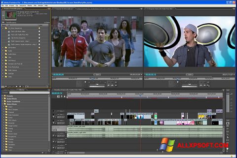 Στιγμιότυπο οθόνης Adobe Premiere Pro Windows XP