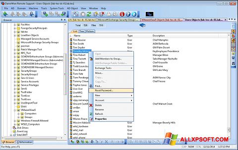 Στιγμιότυπο οθόνης Remote Administration Tool Windows XP