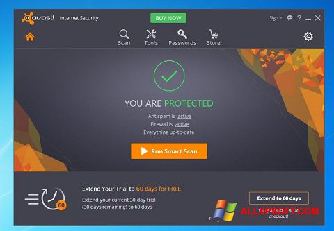 Στιγμιότυπο οθόνης Avast Internet Security Windows XP