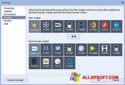Στιγμιότυπο οθόνης AVS Video Converter Windows XP