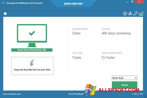 Στιγμιότυπο οθόνης Zemana AntiMalware Windows XP