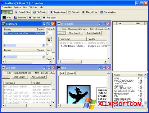 Στιγμιότυπο οθόνης Soulseek Windows XP