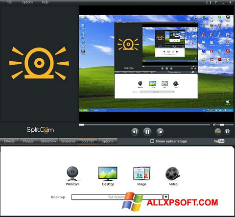 Στιγμιότυπο οθόνης SplitCam Windows XP