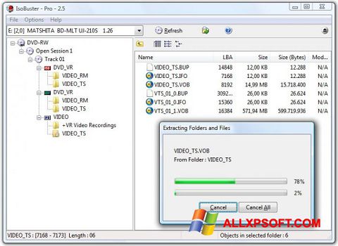 Στιγμιότυπο οθόνης IsoBuster Windows XP