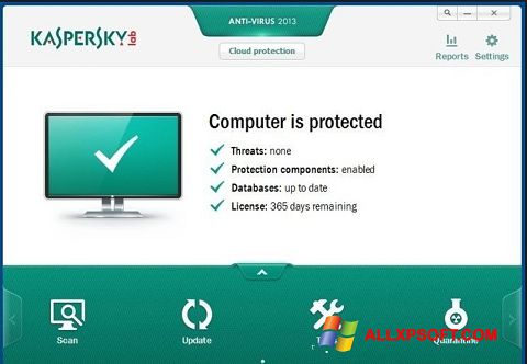 Στιγμιότυπο οθόνης Kaspersky Free Antivirus Windows XP