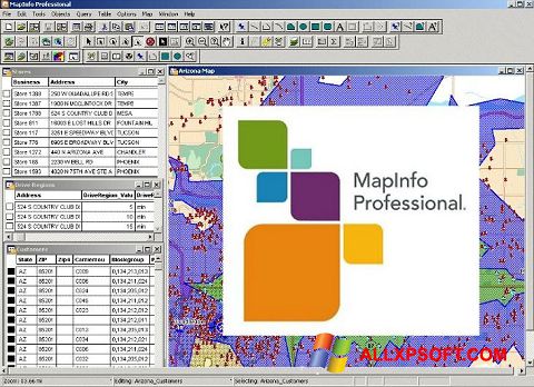Στιγμιότυπο οθόνης MapInfo Professional Windows XP