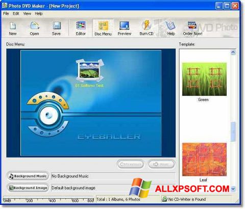 Στιγμιότυπο οθόνης DVD Maker Windows XP