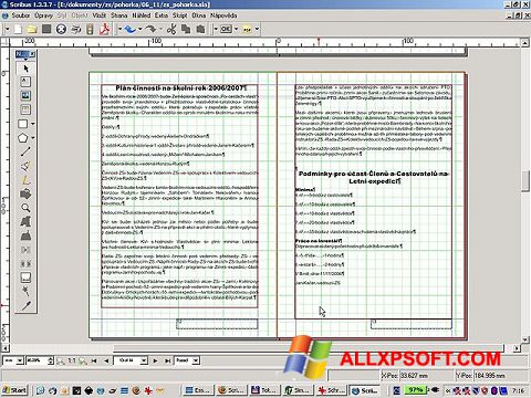 Στιγμιότυπο οθόνης Scribus Windows XP