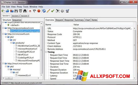 Στιγμιότυπο οθόνης Charles Windows XP