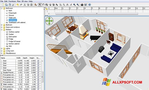 Στιγμιότυπο οθόνης FloorPlan 3D Windows XP