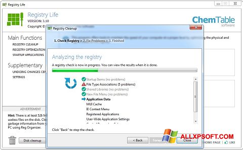 Στιγμιότυπο οθόνης Registry Life Windows XP