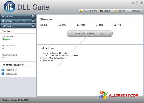 Στιγμιότυπο οθόνης DLL Suite Windows XP