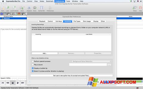Στιγμιότυπο οθόνης Express Scribe Windows XP