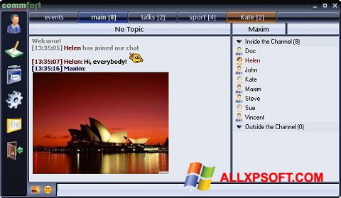Στιγμιότυπο οθόνης CommFort Windows XP