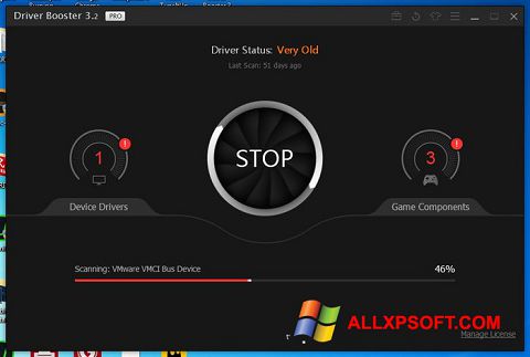 Στιγμιότυπο οθόνης Driver Booster Windows XP