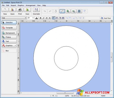 Στιγμιότυπο οθόνης EPSON Print CD Windows XP