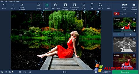 Στιγμιότυπο οθόνης Movavi Photo Editor Windows XP