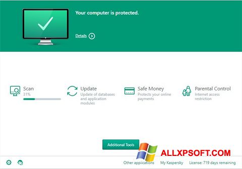 Στιγμιότυπο οθόνης Kaspersky Total Security Windows XP