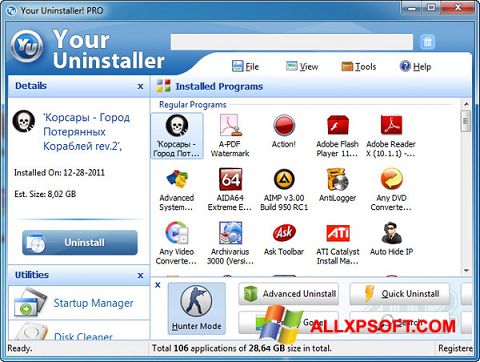 Στιγμιότυπο οθόνης Your Uninstaller Windows XP