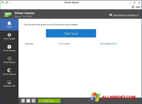 Στιγμιότυπο οθόνης DriverScanner Windows XP
