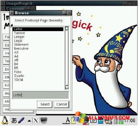 Στιγμιότυπο οθόνης ImageMagick Windows XP