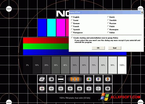 Στιγμιότυπο οθόνης Nokia Monitor Test Windows XP