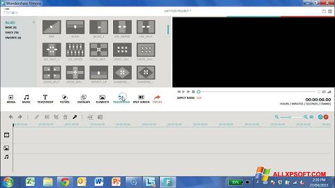 Στιγμιότυπο οθόνης Wondershare Filmora Windows XP