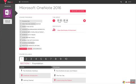 Στιγμιότυπο οθόνης Microsoft OneNote Windows XP