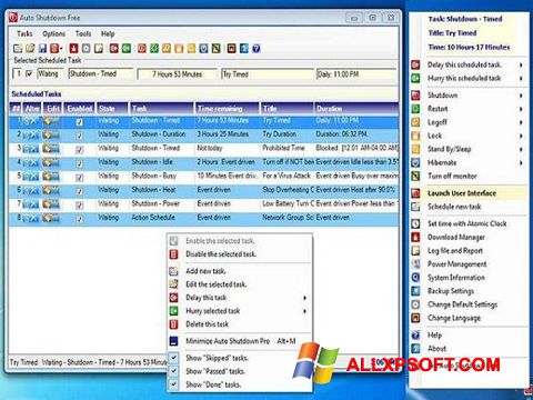 Στιγμιότυπο οθόνης Auto ShutDown Windows XP