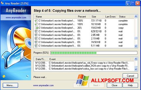 Στιγμιότυπο οθόνης AnyReader Windows XP